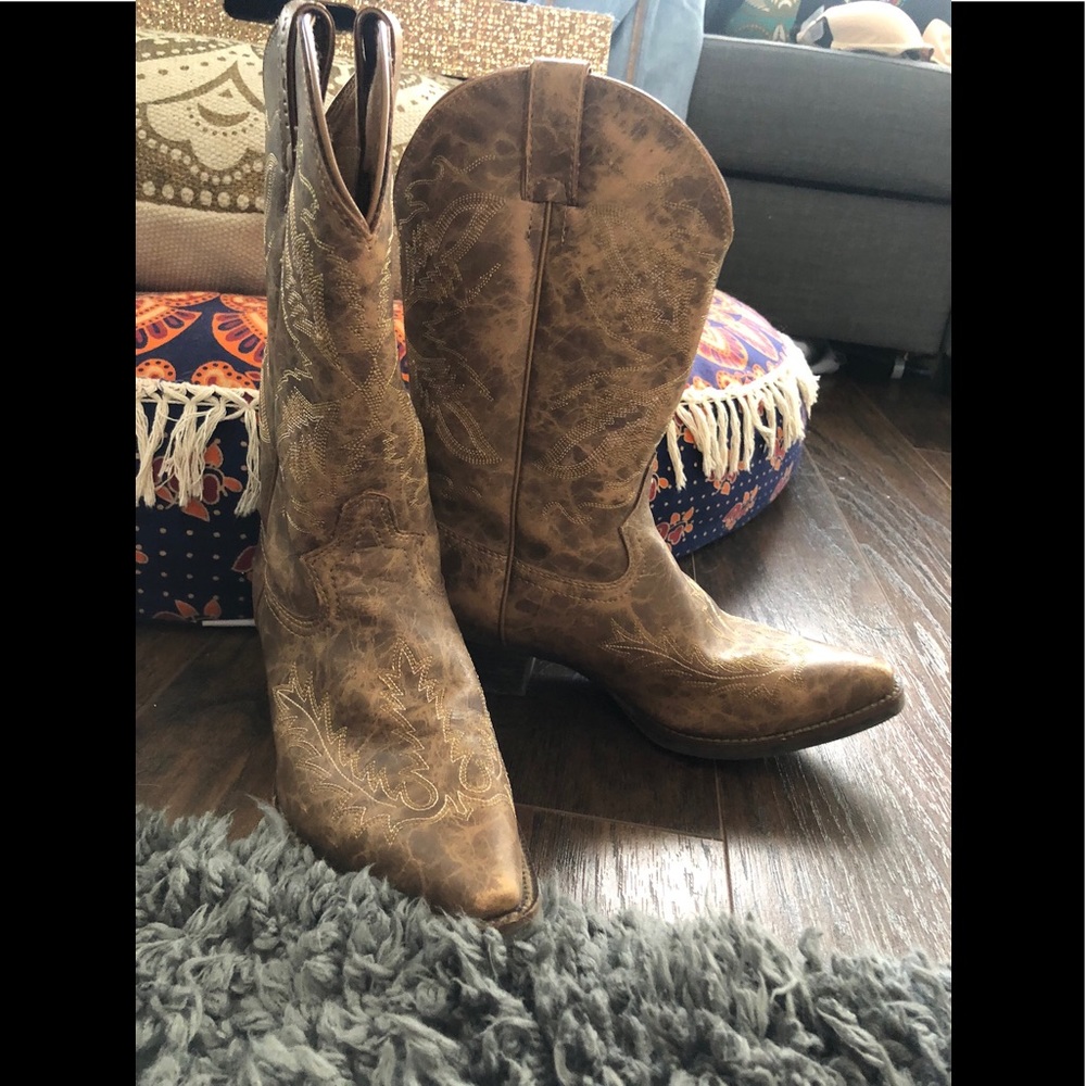 Youth sz 3.5 ladies 5 Justin leather western boots